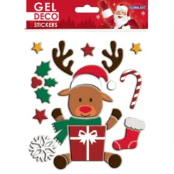 Bandai Pegatinas Gel Deco Navidad Reno Navideño