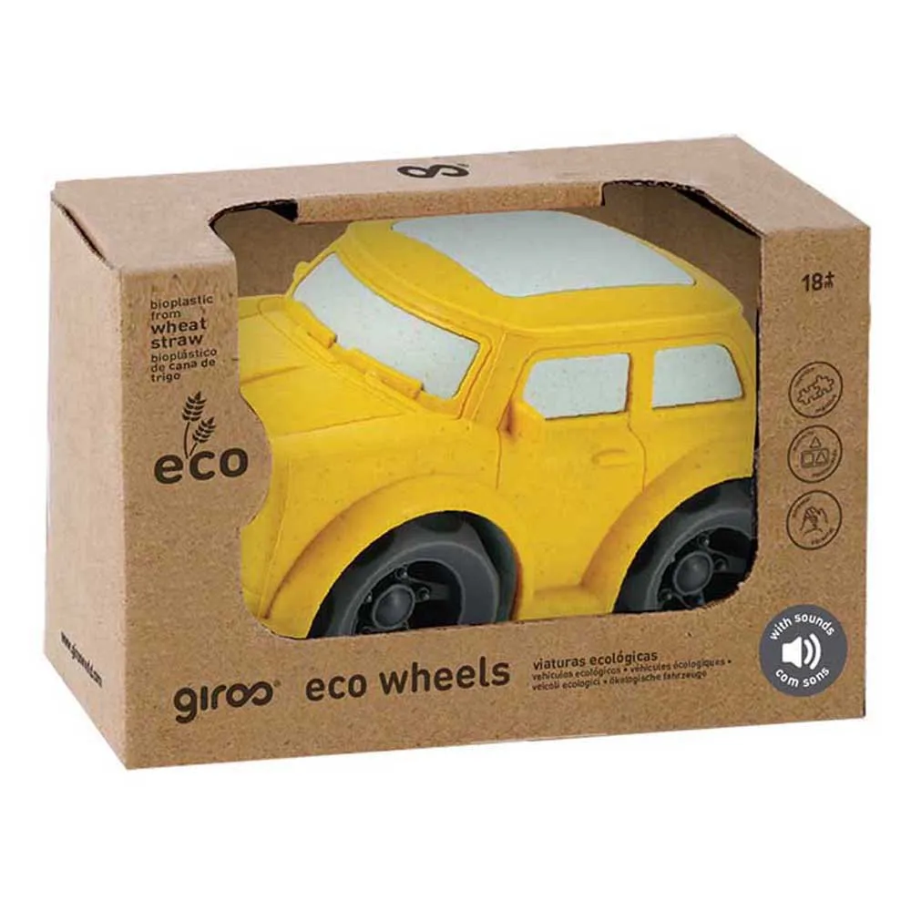 Eco W/ Sounds Bioplastic Car 15 Cm Yellow 4 Eco W/ Sounds Bioplastic Car 15 Cm Yellow - Image 4