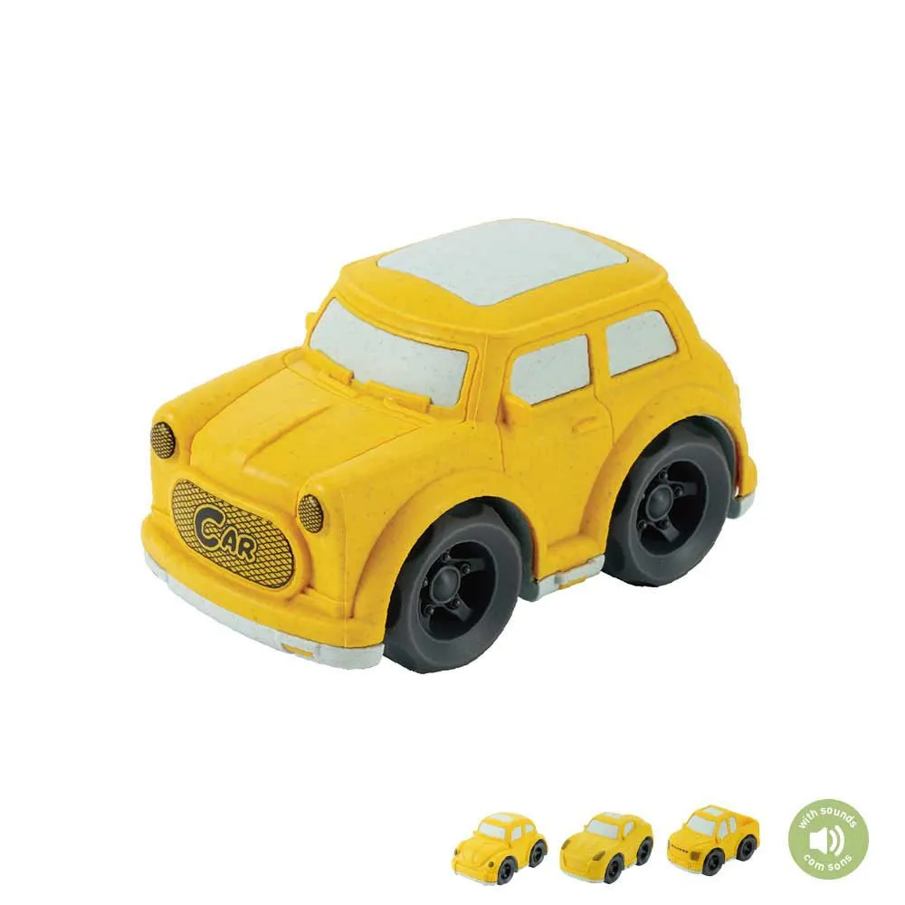 Eco W/ Sounds Bioplastic Car 15 Cm Yellow 1 Eco W/ Sounds Bioplastic Car 15 Cm Yellow