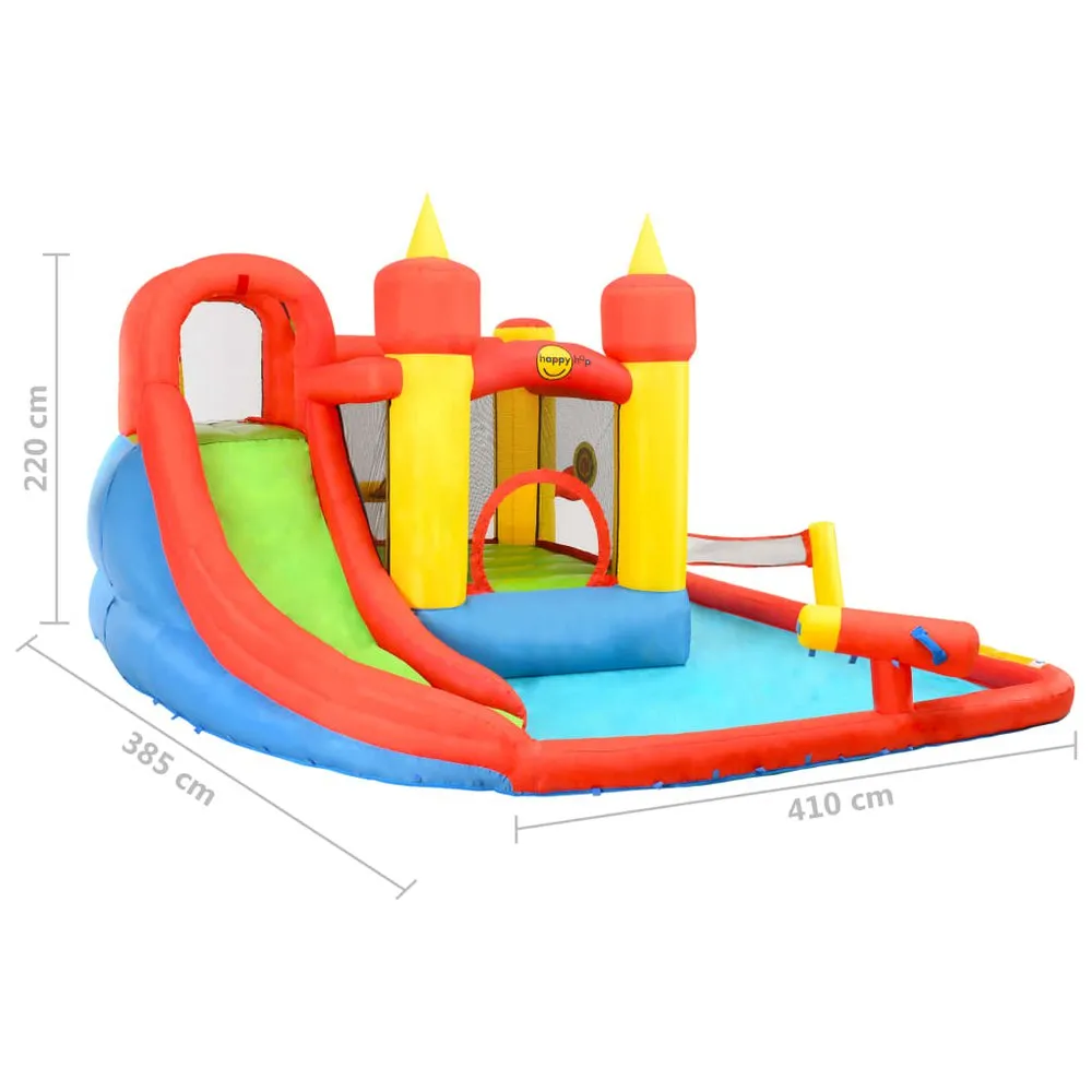 Happy Hop Slide&Splash Pool PVC Bouncy Castle 410x385x220 Cm 4 Happy Hop Slide&Splash Pool PVC Bouncy Castle 410x385x220 Cm - Image 4