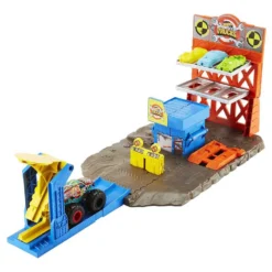 Hot Wheels Monster Trucks Blast Station Playset And Cars