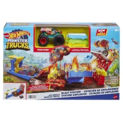 Hot Wheels Monster Trucks Blast Station Playset And Cars -Toys Shop hot wheels monster trucks blast station playset and cars 4