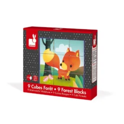 Janod Kubkid 9 Blocks Forest Animals -Toys Shop janod kubkid 9 blocks forest animals 2