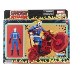Marvel Figura Ghost Rider Motorista Fantasma Con Moto Coleccion Retro