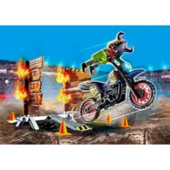 Playmobil 70553 Stunt Show Motocross With Fiery Wall -Toys Shop playmobil 70553 stunt show motocross with fiery wall 2