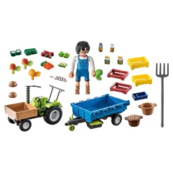 Playmobil Tractor With Trailer
