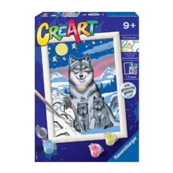 Ravensburger Creart Serie E Wolves In The Moonlight Painting Game