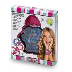 Set Of Blue Wooden Beads To Make Bracelets