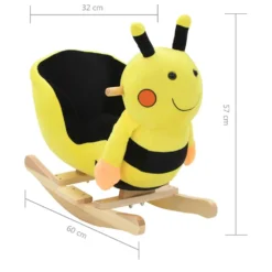 VIDAXL Rocking Animal Bumblebee Backrest Plush 60X32X57Cm -Toys Shop vidaxl rocking animal bumblebee backrest plush 60x32x57cm 2