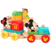 Mickey Y Minnie Wooden Train 14 Pieces