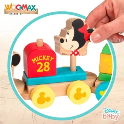 Mickey Y Minnie Wooden Train 14 Pieces -Toys Shop woomax mickey y minnie wooden train 14 pieces 2
