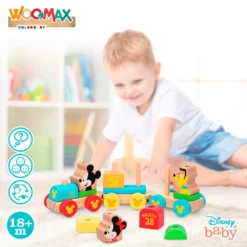 Mickey Y Minnie Wooden Train 14 Pieces -Toys Shop woomax mickey y minnie wooden train 14 pieces 3