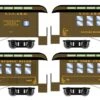 Athearn N 12409 34' Old Time Overton Passenger Cars, New York Central (4)