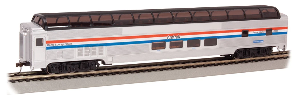 Bachmann HO 13004 85' Budd Full Dome Car, Amtrak "Ocean View" #10031 1 Bachmann HO 13004 85' Budd Full Dome Car, Amtrak "Ocean View" #10031