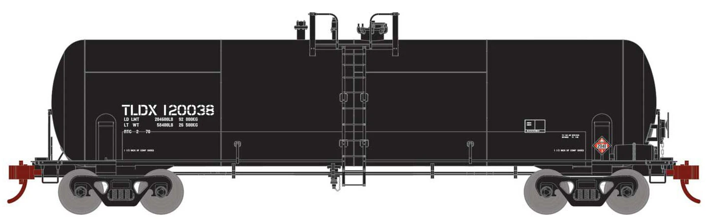 Athearn HO 15942 RTC 20,900 Gallon Tank Car, TLDX #120040 1 Athearn HO 15942 RTC 20,900 Gallon Tank Car, TLDX #120040