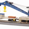 Bachmann Silver Series HO 16103 250-Ton Crane Derrick With Boom Tender, Delaware And Hudson #30021
