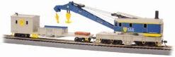 Bachmann Silver Series HO 16103 250-Ton Crane Derrick With Boom Tender, Delaware And Hudson #30021