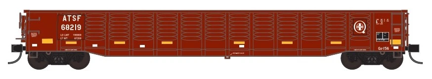 Trainworx N 25225-15 Corrugated 52' 6" Gondola, Santa Fe #68223 1 Trainworx N 25225-15 Corrugated 52' 6" Gondola, Santa Fe #68223
