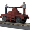 MTH RailKing O 30-5235 Operating Handcar, Maintenance Of Way (Maroon)
