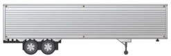 Rapido HO 403065 40' Fruehauf Fluted Side Volume Van, Silver/Unlettered