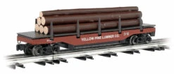 Williams By Bachmann O 47928 Operating Log Dump Car, Yellow Pine Lumber Company #91