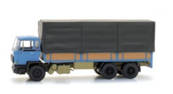 Artitec HO 487.052.11 Tandem-Axle DAF Tilt-Cab B, Open Bed Truck With Canvas