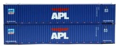 Jacksonville Terminal Company N 535033 53' Containers With IBC Castings, APL (Early Scheme) (2)