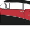 Oxford Diecast HO 87BC55006 1955 Buick Century, Carlsbad Black/Cherokee Red