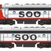 Walthers Mainline HO 910-19979 EMD F7 Locomotive A/B Set, Soo Line #212A/2201C