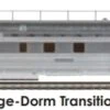 Walthers Proto HO 920-9661 Deluxe Edition Set 2 85' Baggage-Dorm Transition Car, Santa Fe #3479