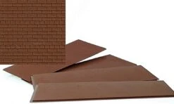 Walthers Cornerstone HO 933-3522 Brick Sheets, Light Red (4)