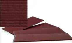 Walthers Cornerstone HO 933-3523 Brick Sheets, Dark Red (4)