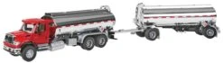 Walthers SceneMaster HO 949-11671 International 7600 Tank Truck With Trailer, Al's Victory Service (Interstate Oil & Winner's Circle Decals)