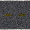 Walthers SceneMaster HO 949-1251 Flexible Self-Adhesive Paved Roadway, Vintage And Modern No Passing Zone (Yellow Dashed Center Line)