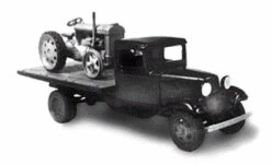Micro Engineering HO 96-128 '32 Ford Flatbed Truck Kit With Tractor Load