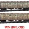 Micro-Trains N 98305024 Weathered 50' Airslide Covered Hopper, Milwaukee Road (2-Pack)