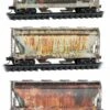 Micro-Trains N 98305037 Weathered 2-Bay Covered Hopper, Southern (3-Pack)