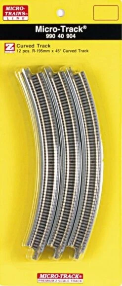 Micro-Trains Z 99040904 Micro-Track Curved Track, R195mm X 45-Degrees (12)