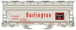 Accurail HO 2208 ACF 2-Bay Covered Hopper Kit, Chicago Burlington And Quincy #183945