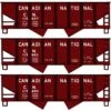Accurail HO 8145 Twin Hopper Car Kits, Canadian National (3-Pack)