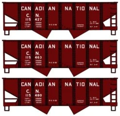 Accurail HO 8145 Twin Hopper Car Kits, Canadian National (3-Pack)