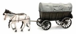 Artitec HO 387.285 Horse-Drawn Farm Wagon With Tarp And Accessories (2 Horses)