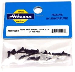 Athearn HO 99003 Round Head Screw, 2-56 X 5/16" (24)