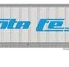 Athearn HO 16087 45' Fruehauf Z-Van Trailer, Santa Fe #254006