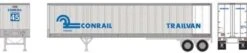 Athearn HO 16109 45' Fruehauf Z-Van Trailer, Conrail #202204