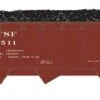 Athearn N 28564 40' Offset Coal Hopper With Load, Atchison Topeka And Santa Fe #78511