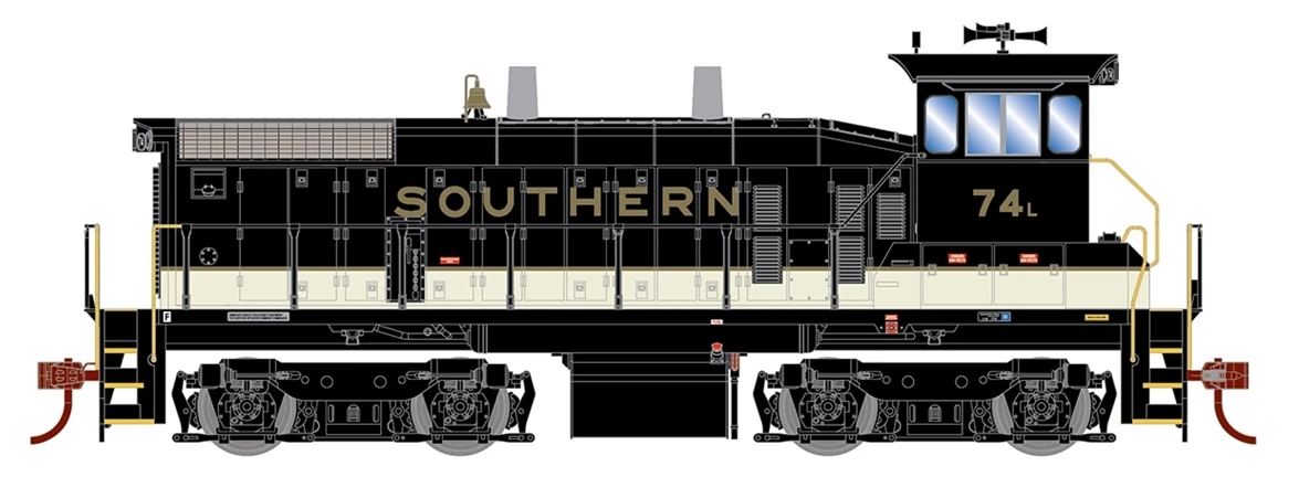 Athearn HO 29672 SW1500, Southern #74L 1 Athearn HO 29672 SW1500, Southern #74L