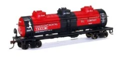 Bachmann Silver Series HO 17142 40' 3-Dome Tank Car, Transcontinental Oil Company #961