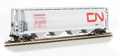 Bachmann Silver Series HO 19113 Cylindrical 4-Bay Covered Grain Hopper, Canadian National #382005