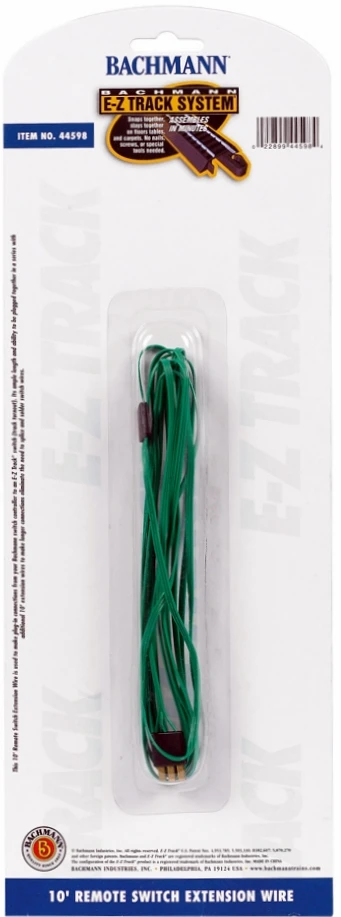 Bachmann HO/N 44598 EZ 10' Green Switch Extension Wire 1 Bachmann HO/N 44598 EZ 10' Green Switch Extension Wire